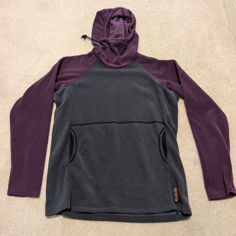 Womens Melanzana Microgrid Hoodie Size Large